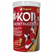TROPICAL 코이 성장색상 비단잉어전용 사료 S 1000ml, 없음