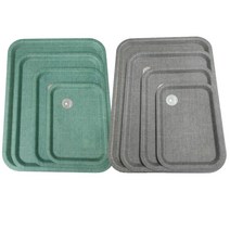 돌핀 화이바 논슬립 쟁반 소 대형 미끄럼방지 업소용 식당, 그린, 1개