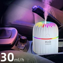 300ml 휴대용 스마트 가습기 가정용 향수 오일 USB 아로마 디퓨저 메이커 스타 컵 공기 청정기, [01] fireworks white