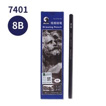 Marley 콩테 스케치 콩테목탄 연필콩테 목탄연필 크로키 흑연연필, C7401-8B(정박스12지)