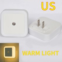 Sensor Control LED Night Light Toilet Wall Lights Baby Bedroom Lamp Backlight Closet Cabinet Stairway, 04 Warm US Plug