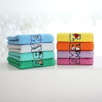 BT21 와팬 뱃지 세면타월 140g 30수 면사, 코야 블루, 8개