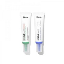 Hero Cosmetics의 Rescue Balm Original 및 Red Correct Bundle 블레미쉬 후 회복 크림 건조하고 붉게 보이는 피부를 위한 인텐시브 너리싱 진