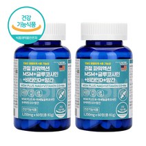 N아세틸 글루코사민 nag 분말 관절엔 콘드로이친 고함량 msm 식이유황 뼈 무릎 관절 건강 영양제 콘드로이틴 중년층 부모님 어르신 1일 2정, 60정_2개 2개월분