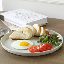 2종 원형 디너 그릇 대형 찜닭 갈비찜 해물찜 구절판 월남쌈 손님초대상 수육 보쌈 메인 디쉬 돈가스 스테이크 파스타 접시 평접시 대접시 27cm, 원형접시2P-아이보리