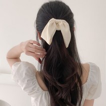 블루씨티 여성 실크 밴드 왕 리본 스카프 헤어 곱창 머리끈