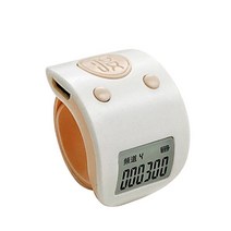 미니 디지털 LCD 전자 손가락 반지 핸드 탈리 카운터 6 자리 충전식 리모콘, 0 White