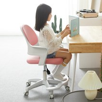 2022년 11월 14일 리뉴얼 / 어린이 초등학생의자 더자리체어 K5 키즈체어, 발받침타입(회전중심봉), 스위티핑크