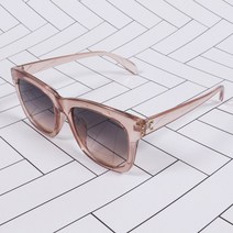 투명브라운_피치블랙투톤- 뿔테 클래식 선글라스