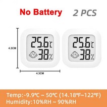 실내 온도계 LCD 디지털 온도 습도계 게이지 센서 습도 측정기 기상 관측 장치, [04] black 2pcs