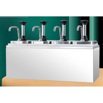 올스텐 시럽펌핑기 카페 정량 소스 계량 펌프 액체, 2L 4헤드 플라스틱 배럴 소스펌프