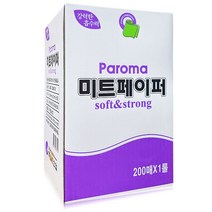 파로마 미트페이퍼(흰색) 해동지 롤키친타올, 200매, 1개