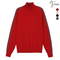 LPGA 남성 패턴 JQD 브이넥 니트베스트 L183KT100P