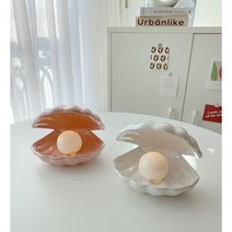 진주 조개 무드등 쉘 오브제 트레이 집들이선물 무선 수입 건전지 조명 전등 등 감성 조명, 핑크