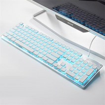 맥용키보드 맥북 호환 RYRA유선 기계식 키보드 백라이트 키 캡 PBT 104 PC 게이머 안티 고스팅 RGB LED 라이트 Mac Windows 용, [04] 04