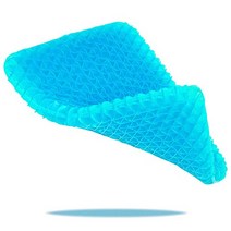 티치로바 (TITIROBA) 쿠션 큰 방석 세련된 의자 젤 쿠션 큰 커버 부착 무덥지 않은 앉기 편한 재택 근무 텔레워크 오피스 차 자택용 여름 겨울용 삼각형 ZD-09 라이트 블루