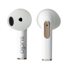 [] SUDIO N2 (화이트) 무선 이어폰 Bluetooth5.3 iOS Android 대응 액티브 노이즈 캔슬링 기능 ANC IPX4 레벨 방수 설계 북유럽 디자인