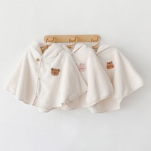 돗투돗 아기 망토 컬러 패치 극세사 와펜 아기띠워머 후드 담요 겨울옷, 와펜 극세사 망토_해피돗꼼