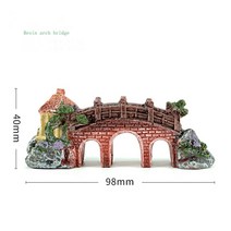 수족관 물고기 탱크 빈티지 장식 다리 풍경 장식품 파빌리온 나무 식물 수지 디자인 애완 동물 용품 가정 장식, 사진으로, 협력사, 브리지 스타일 2