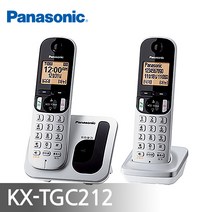 파나소닉 KX-TGC212 무무선 전화기 발신자 표시 CID 집/사무용 한글 가정 사무, KXTGC-212