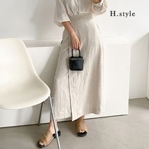 [H스타일](SK)리얼린넨랩스커트