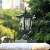 태양광 정원등 LED 기둥등 담장등 대문등 옥외 조명 정원등, 블랙