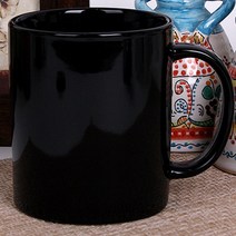 화이트 블랙 머그컵 라떼 머그잔 인쇄제작 10온스 13온스 16온스 19온스 카페 컵, 06.카페 올 블랙 머그, 1개
