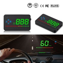 A2 HUD 3.5 인치 GPS 자동차 헤드 업 디스플레이 속도 경보 컴퍼스 앞 유리 프로젝터 위성을 통해, 01 A2