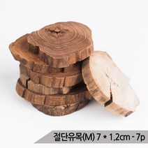 절단유목(M) 7 x 1.2cm(7p) 수족관 나무받침 어항유목, 단품