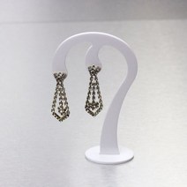 귀걸이 디스플레이 스탠드 귀걸이 홀더 귀걸이 걸이식 정리 보석 쇼케이스 아크릴 이어링 주얼리 스탠드 소품 홀더, White