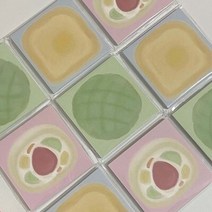 디저트 떡메모지 시리즈 3종 (과일 케이크/메론빵/버터 토스트), 단품, 선택:메론빵 (연두)