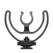 Mic Shop Shock Mount videomicro를 회전시키고 Videomic Me 마이크 플라스틱 뜨거운, 검은색