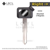 LQYL-오토바이 블랭크 키 교체 야마하 자석 도난 방지 잠금 장치 VOX BWS JOG EVO ZR 50 100 125 4V VOX50 VINO 2, CHINA_1 PCS Right, 1개