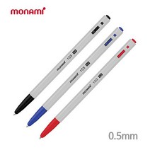 모나미볼펜 0.5mm 12개입 3P 잘써지는 필기 펜슬, 파랑
