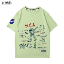 남성 커플 nasa 합작 플래그샵 홈페이지 미국 여름 단소, T01-S, C06-그린색 2