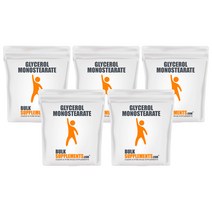 BulkSupplements Glycerol Monostearate 벌크서플리먼트 글리세롤 모노스테아레이트 파우더 1kg 5개