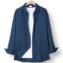 [오버나인] 남자 4XL 빅사이즈 링클프리 오버핏 긴팔 셔츠