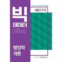 빅데이터 9급 공무원 행정학개론 2019, 상품명