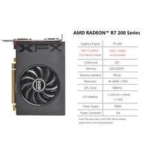 XFX RX 580 570 560 590 8GB 4GB 그래픽 카드 마이닝 R7 R9 370 380 8G 2GB AMD GPU Radeon RX580 1660 비디오 데스크탑 PC, 01 R7 240 2GB 1Fan