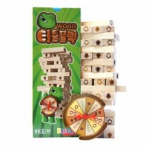 [일오삼유통] 쌓기게임 휴대용게임기 야유회게임 초등학생선물 원목블럭 펭귄게임 바둑, 혹★ 엠투월드 터틀블럭우드 +룰렛 블럭 쌓기 보드게임, [좋아요]