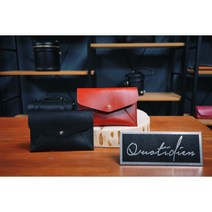 [쿼티디안] 이태리 베지터블 가죽 편지봉투형 지갑&파우치