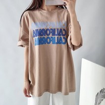 켈리포니아 박스 티 롱티 여성용 빅사이즈 오버핏