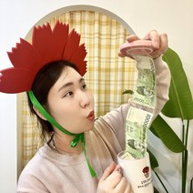 랄라데이 카네이션 머그컵 & 카네이션머리띠 어버이날 이벤트세트, 5.얼굴누끼(카톡전송), 1세트, 화이트(뚜껑없음)