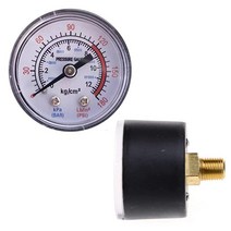 LinaLife 2 Pack Air Compressor Pneumatic Hydraulic Fluid Pressure Gauge 0-12Bar 0-180PSI 1/8