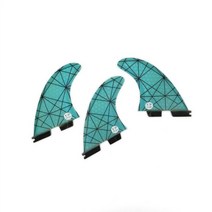 서핑 보드 2 핀 더블 탭 2 허니컴 핀 트라이 핀 세트 액세서리 레드블루옐로우 부품, 하늘색