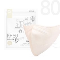다나마스크 KF80 뉴 다나 온숨 쿨 컬러마스크 대형/중형/소형/초소형, 연한황색, 60매, 초소형