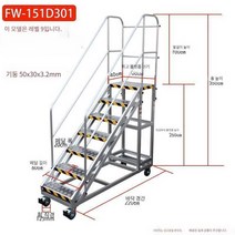 건설사다리 슈퍼마켓 화물 사다리 창고 선반 화물 물류 2m, 신형 FW-177A5+1(플랫폼 높이 120cm/150
