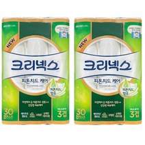 크리넥스 3겹 천연펄프 피톤치드 케어 화장지 27M-30롤, 30롤, 2팩