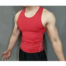 마라톤복 러닝싱글렛 헬스나시 짐웨어 땀복 남자 트랙탑 조끼 남성용 압축 스포츠 티셔츠 민소매 셔츠 운동 탱크 탑 남성용 running singlet men tank top, 빨간색, 아시아 xl