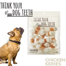 THINK TOUR DOG 소고기 연어 오리 치킨 딩고 우유껌, 1개, 치킨 딩고 우유껌 15p
